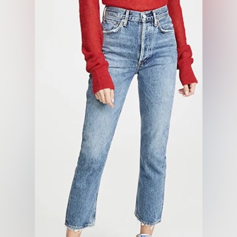 Agolde Riley Crop Jeans, Sz. 26, Professionally Hemmed with Original Hem